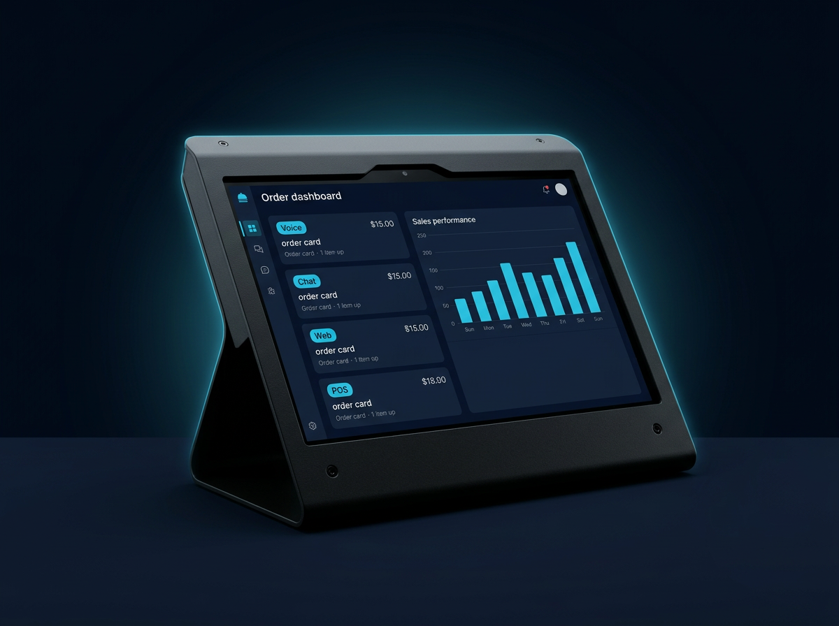 ReStok AI Smart POS terminal showing the order dashboard